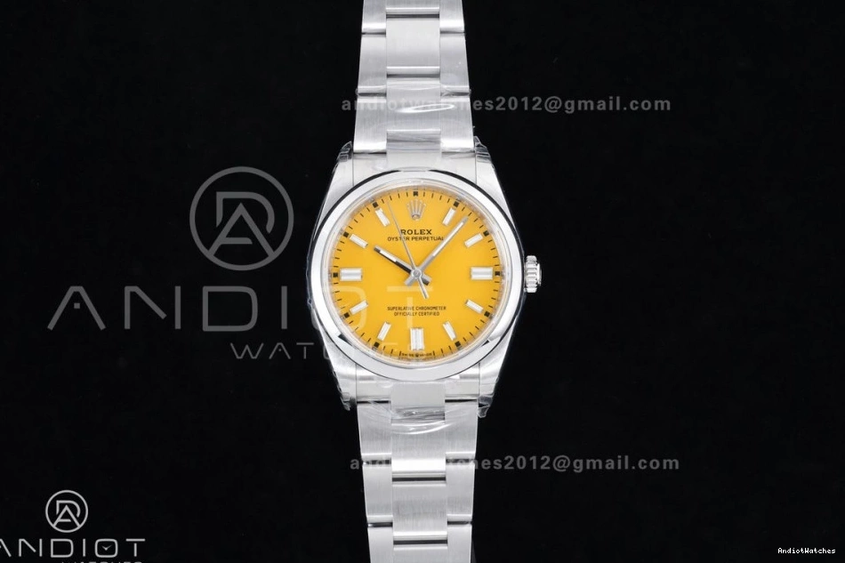 1:1 V Yellow Perpetual 126000 Dial VSF Oyster 36mm Best 973 Edition Steel MoistureWicking 904L DD3230 0421